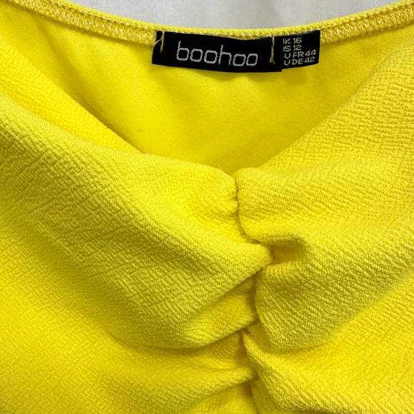 Boohoo Yellow summer dress size 12 - Picture 2 of 3